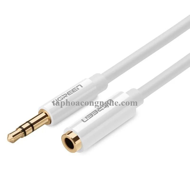 Ugreen 10746 0.5M màu Trắng Cáp âm thanh 3.5mm nối dài AV124 30010746